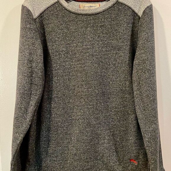 Tommy Bahama Sweatshirt Men's Sz Med Blk/Gry EUC - Picture 2 of 9